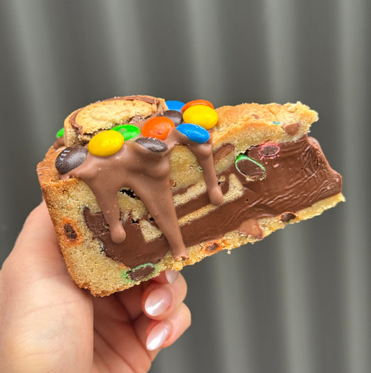 M&M Nutella Cookie Pie Slice